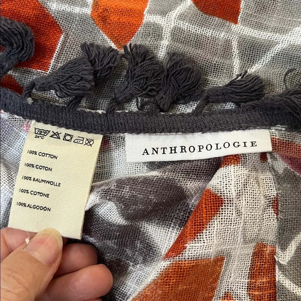 Anthropologie NIB Pair of Curtains Mosaic Moroccan Geometric Grey/Multi 108x50
